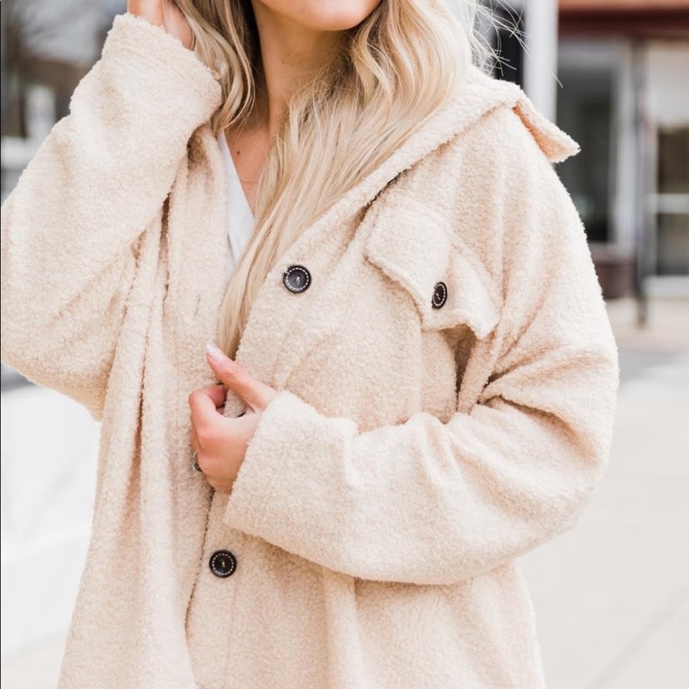 Teddy Button Down Top